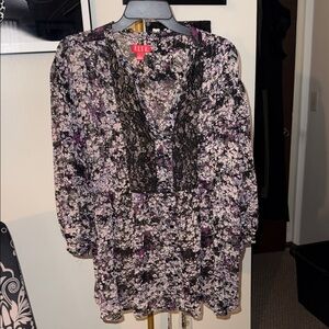 Elle Black and Purple Floral Tunic